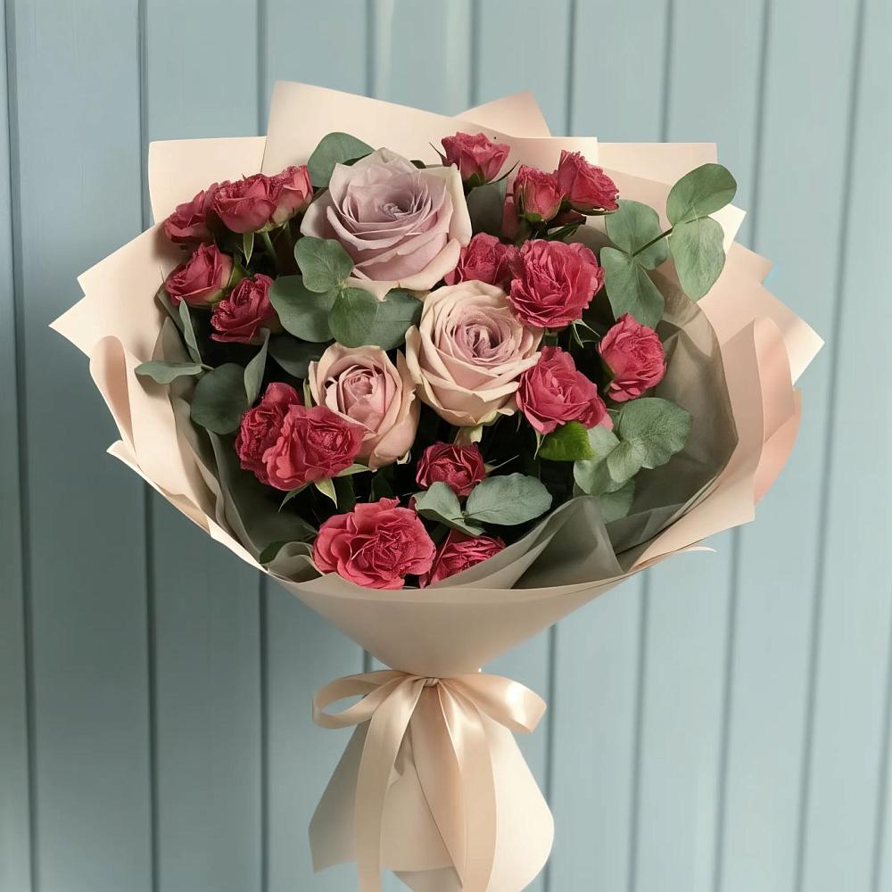 Букет цветов из: Гвоздики и Розы в Михайловка Башкортостан