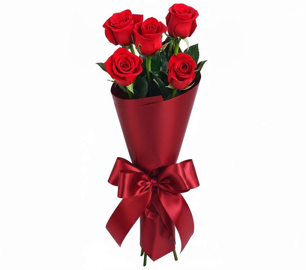 Букет 5 Красных роз Эдлесс Лав в Михайловка Башкортостан