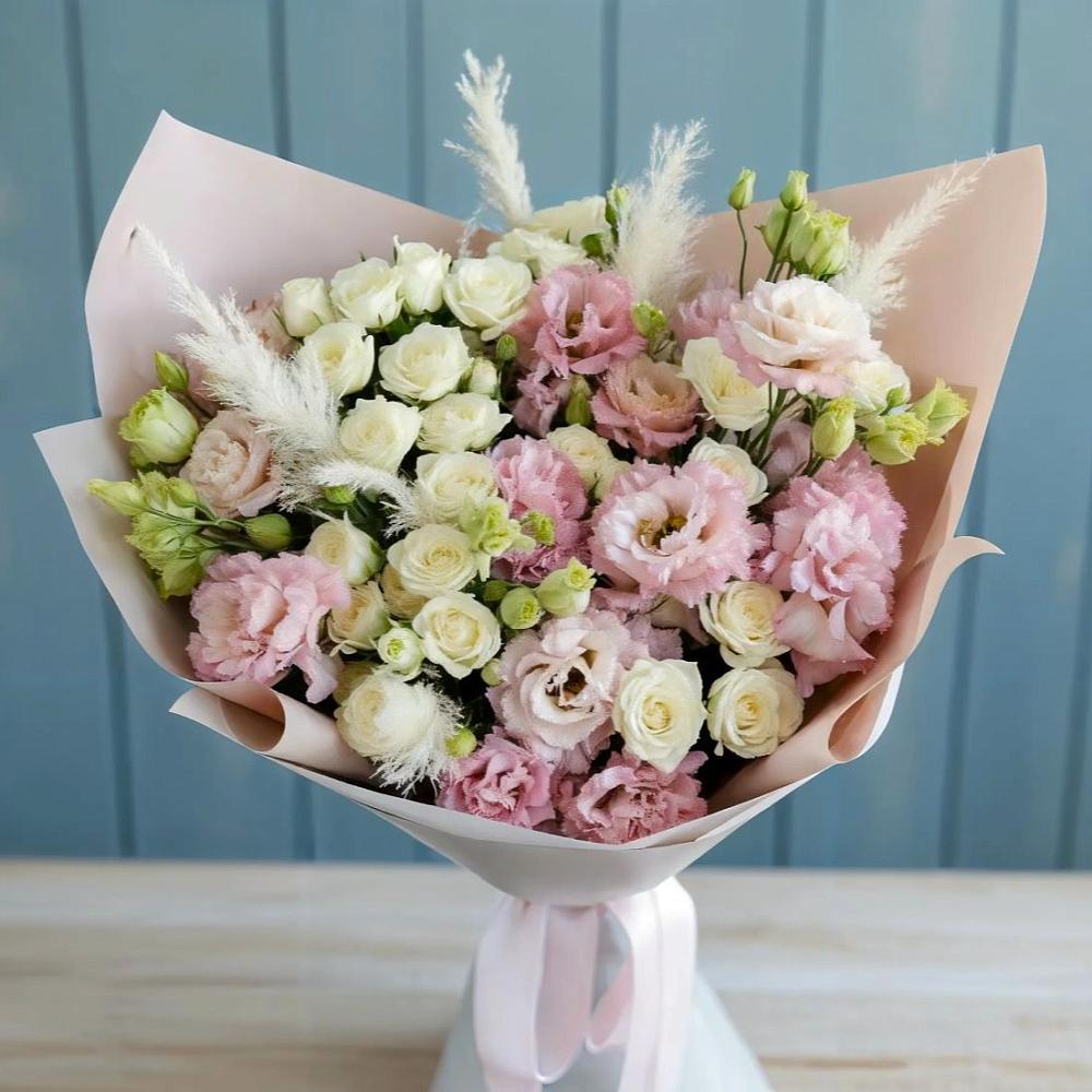 Букет цветов из: Альстромерии и Розы в Михайловка Башкортостан