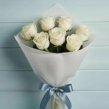 Букет 7 Белых роз Эдлесс Лав в Михайловка Башкортостан
