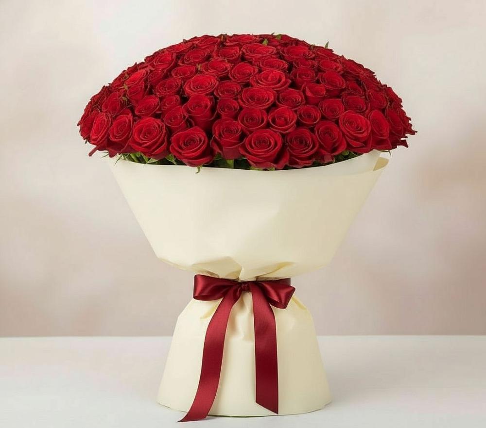 Букет 101 Красная роза Милано в Михайловка Башкортостан