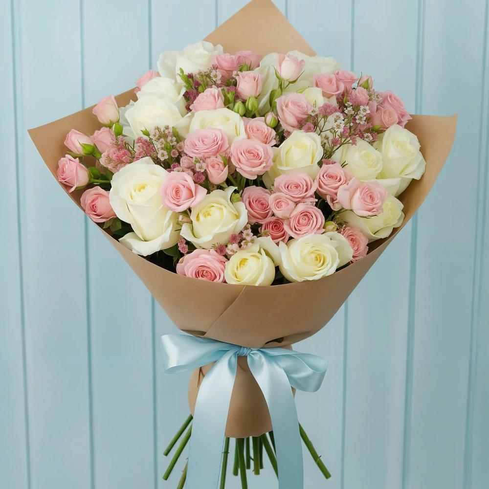 Букет цветов из: Розы в Михайловка Башкортостан