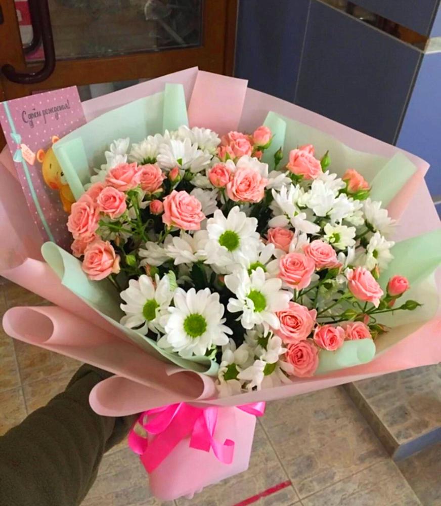 Букет цветов из: Розы и Хризантемы в Михайловка Башкортостан