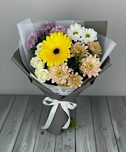 Букет цветов из:  Розы, Герберы и Хризантемы #REPLACE_PRED# Михайловка Башкортостан
