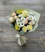 Букет цветов из:  Альстромерии, Розы и Хризантемы в Михайловка Башкортостан